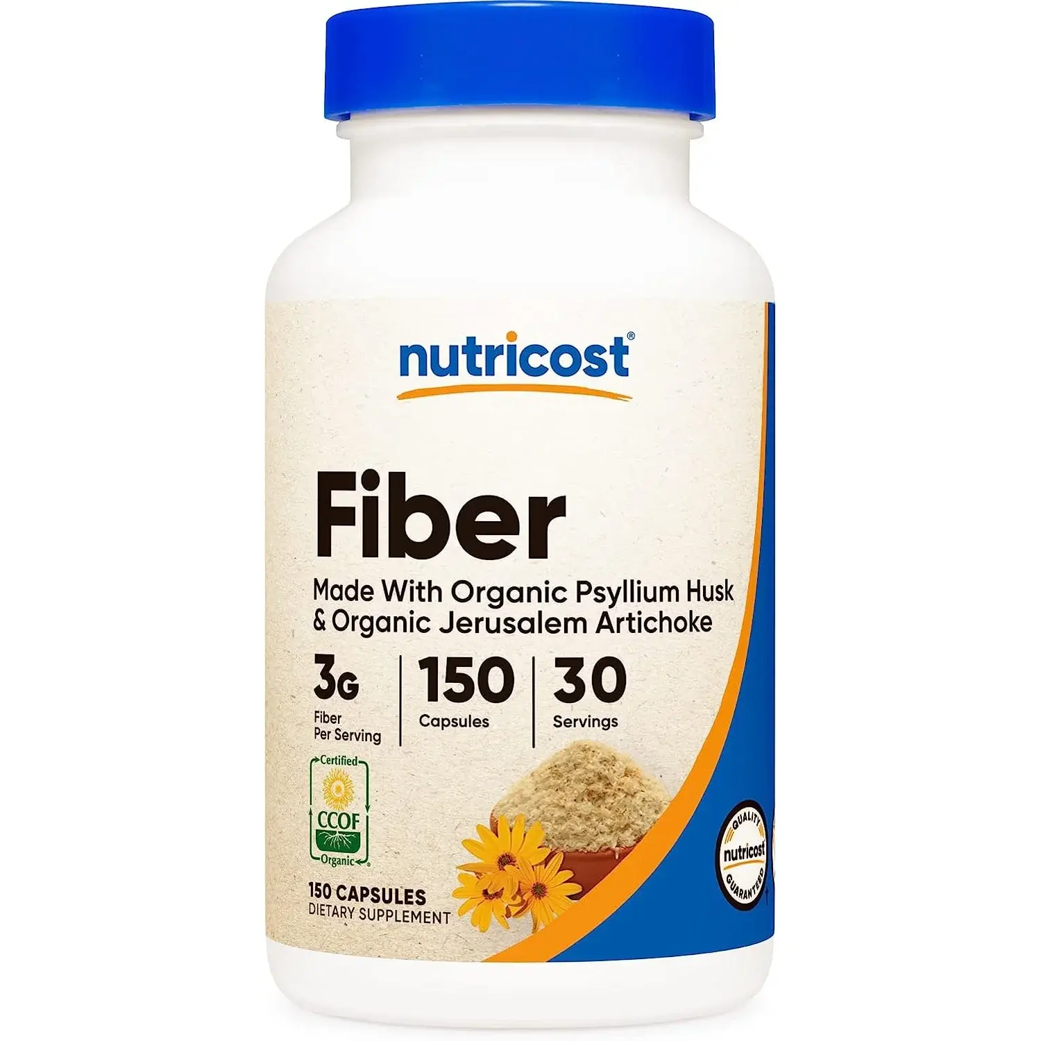 Nutricost Fiber Organic Psyllium Husk & Organic Jerusalem Capsules
